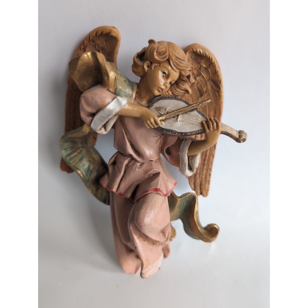 Angel Playing Violin Fontanini Figurine Christmas Ornament #469 Large